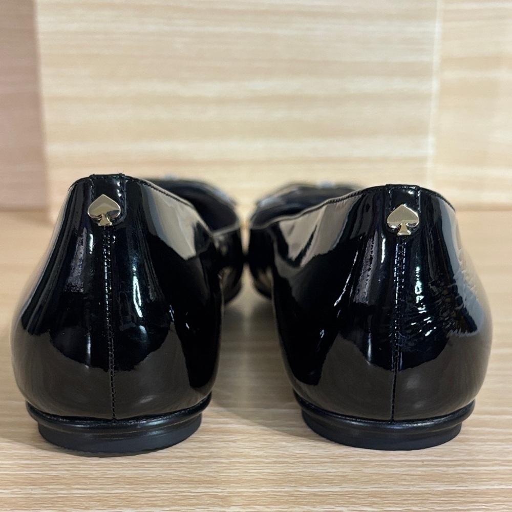 Kate Spade Cat Flats Natasha Patent Leather 8.5M Iconic Rare Chic - Picture 6 of 7